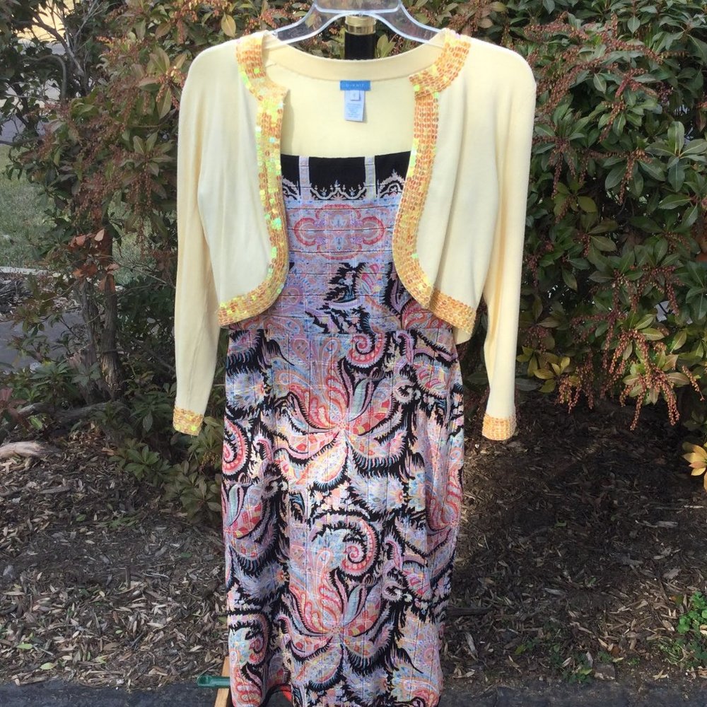 U-Knit Top & Floral Midi Dress 2PC Set